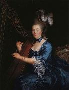 Francois-Hubert Drouais Portrait of Genevieve Rinteau de Verrieres, Mistress of Maurice de Saxe oil painting on canvas